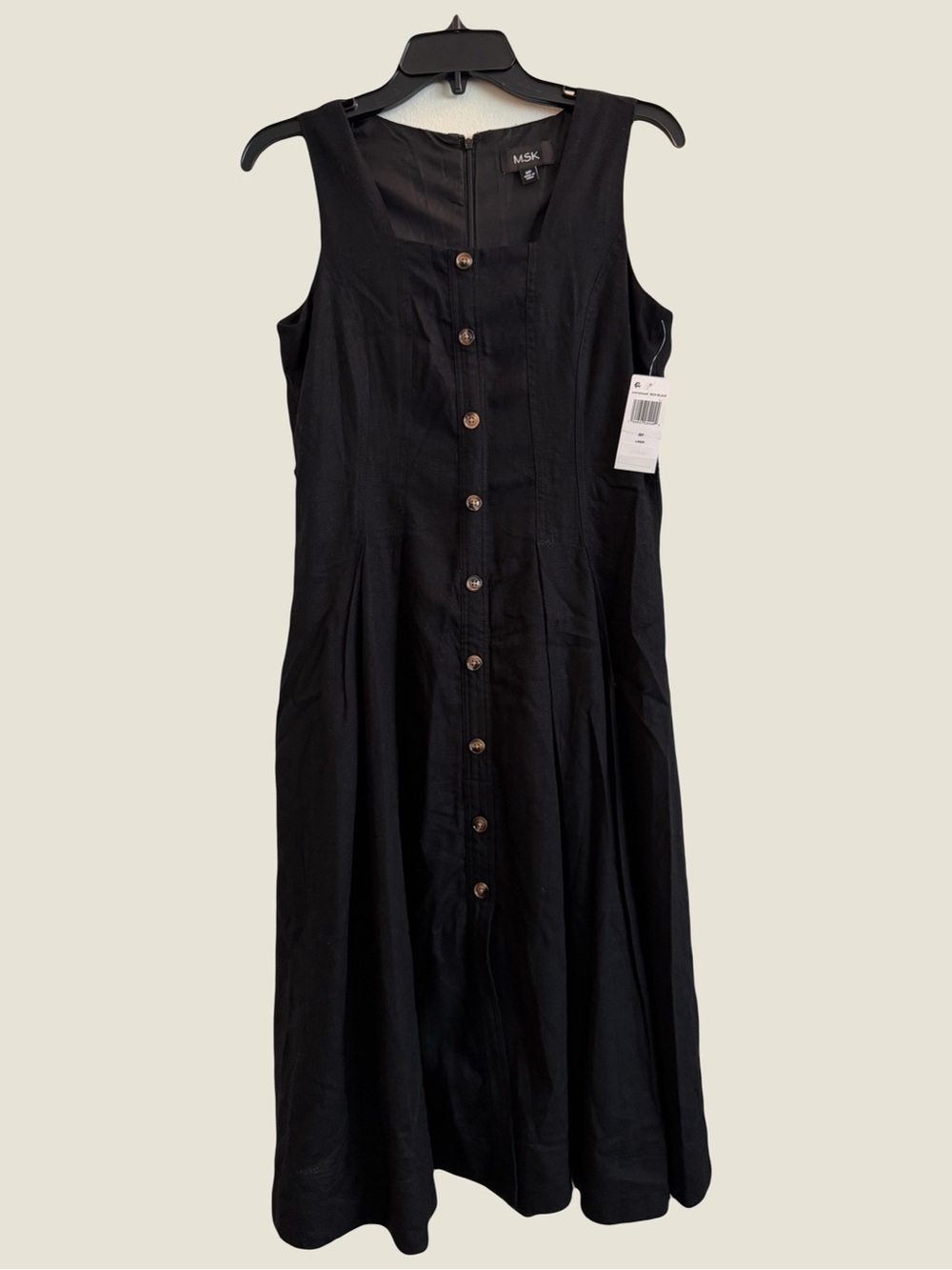 MSK Black Sleeveless Midi Dress size M petite